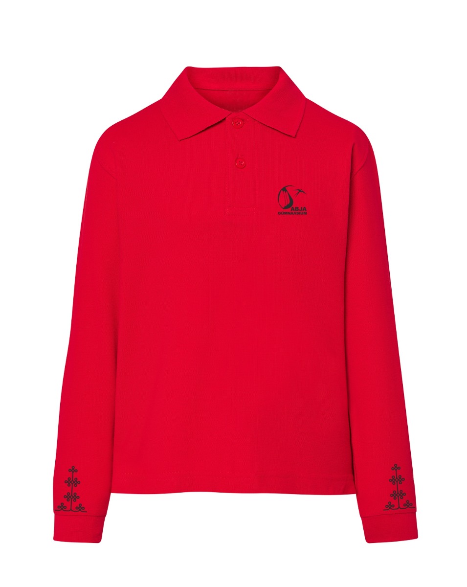 Laste pikkade varrukatega polosärk, punane