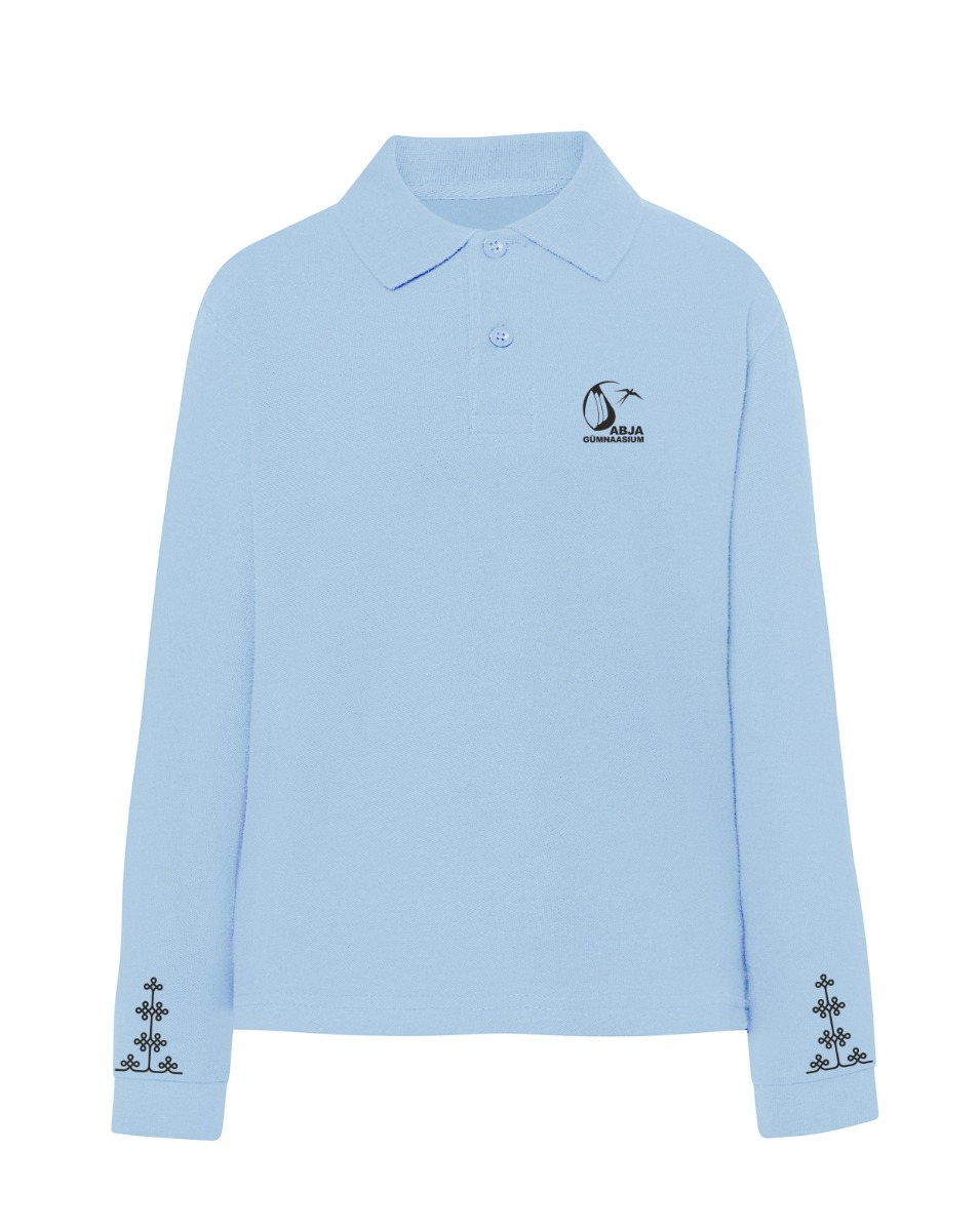 Laste pikkade varrukatega polosärk, linaõie sinine