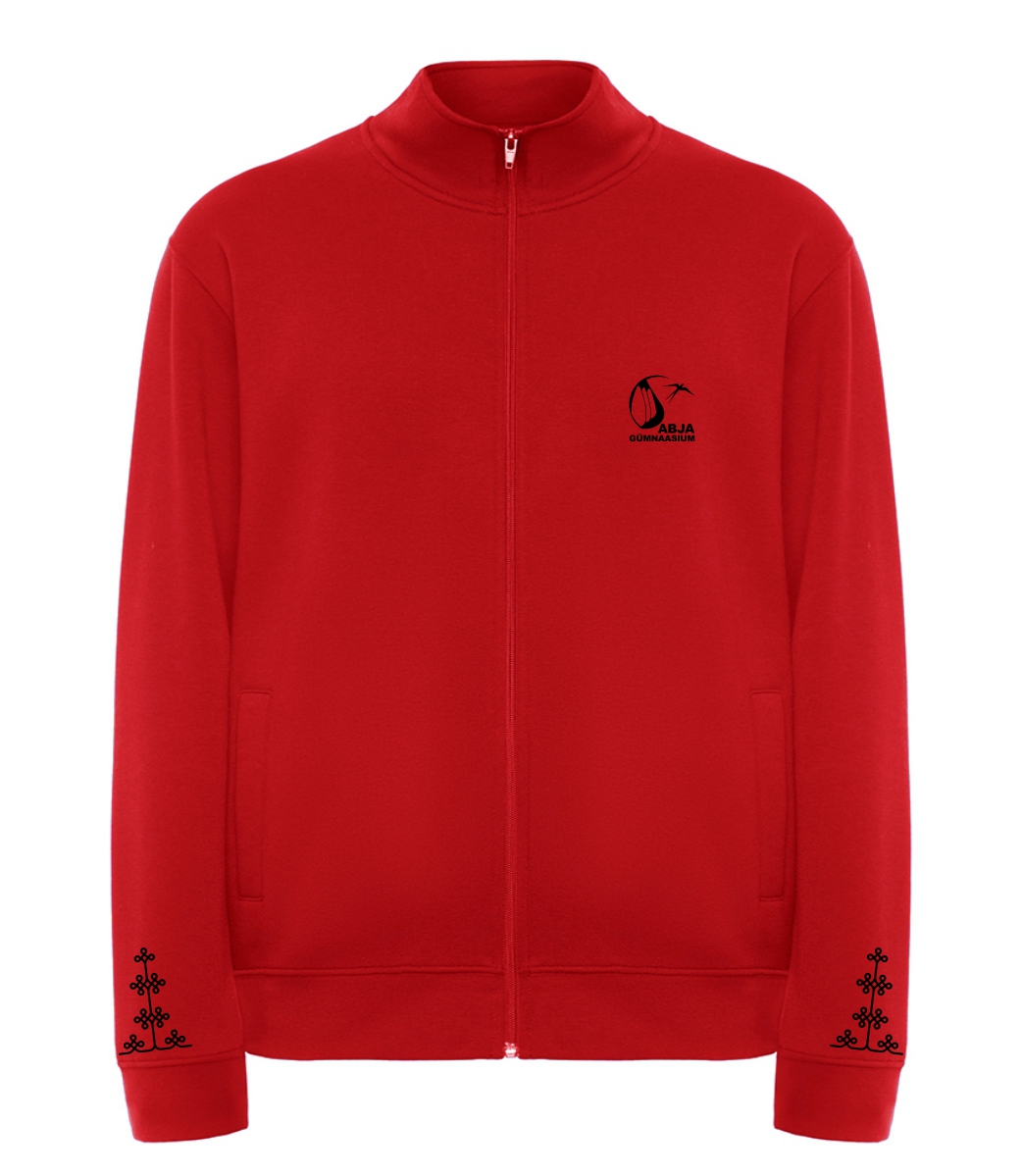 Laste lukuga jakk, punane